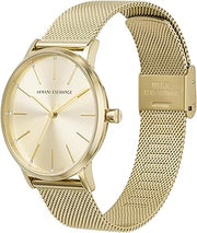  Shop Authentic Armani Exchange Lola Analog Gold Dial Gold Mesh Strap Watch For Women - AX5536 - Luxxuri