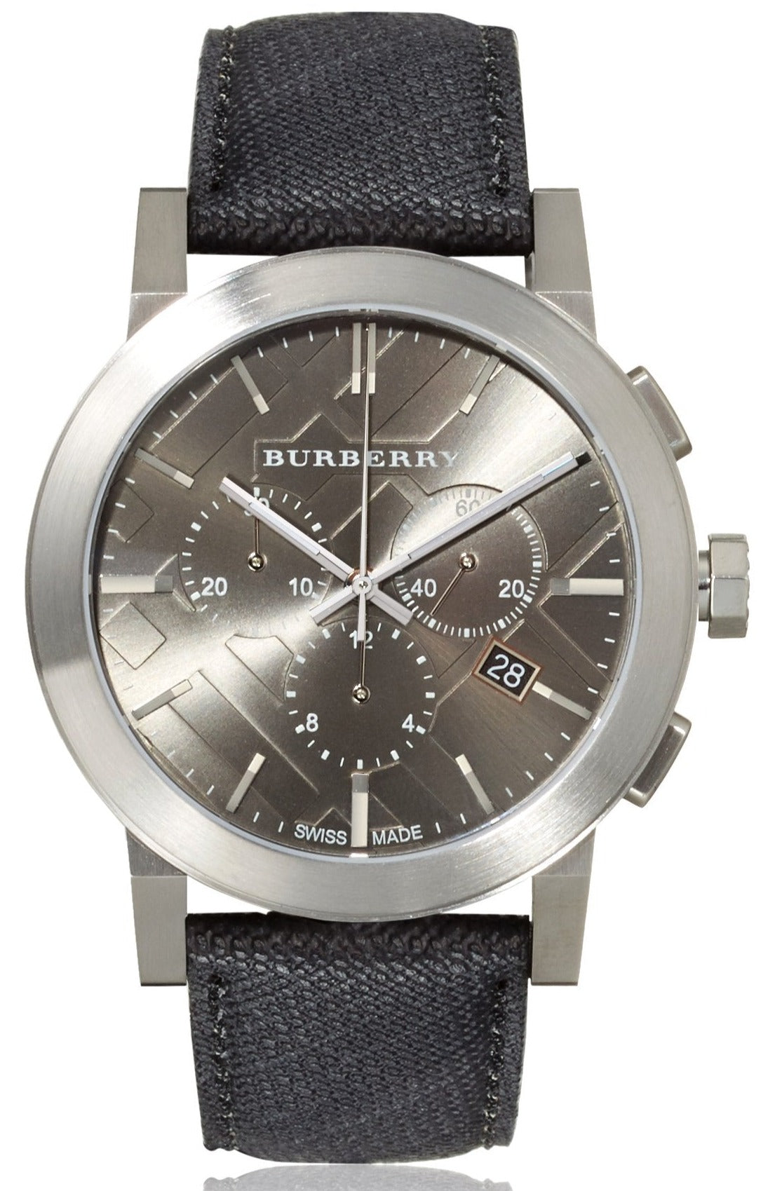  Shop Authentic Burberry The City Grey Dial Black Leather Strap Watch for Men - BU9362 - Luxxuri