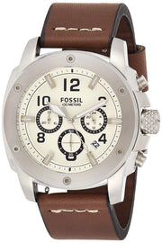  Shop Authentic Fossil Modern Machine White Dial Brown Leather Strap Watch for Men - FS4929 - Luxxuri