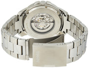  Shop Authentic Fossil Grant Automatic Skeleton Black Dial Silver Steel Strap Watch for Men - ME3103 - Luxxuri