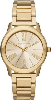  Shop Authentic Michael Kors Hartman Quartz Gold Dial Gold Steel Strap Watch For Women - MK3490 - Luxxuri