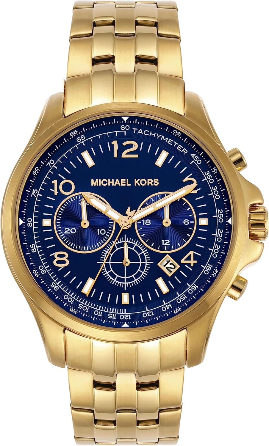 Shop Authentic Michael Kors Pilot Quartz Blue Dial Gold Steel Strap Watch For Men - MK9125 - Luxxuri