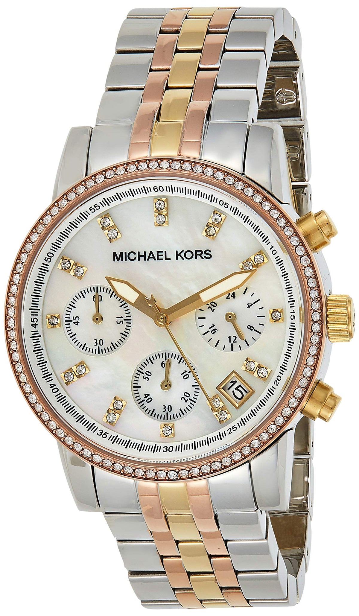  Shop Authentic Michael Kors Ritz White Dial Two Tone Steel Strap Watch for Women - MK5650 - Luxxuri