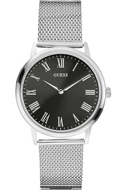  Shop Authentic Guess Analog Black Dial Silver Mesh Bracelet Watch for Men - W1263G1 - Luxxuri