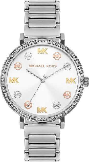  Shop Authentic Michael Kors Addyson Quartz Silver Dial Silver Steel Strap Watch for Women - MK7417 - Luxxuri