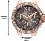  Shop Authentic Michael Kors Camille Chronograph Grey Dial Rose Gold Steel Strap Watch For Women - MK6983 - Luxxuri