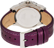  Shop Authentic Guess Limelight Quartz Silver Dial Purple Leather Strap Watch For Women - W0775L6 - Luxxuri