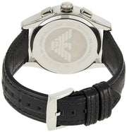  Shop Authentic Emporio Armani Valente Chronograph Black Dial Black Leather Strap Watch For Men - AR1633 - Luxxuri