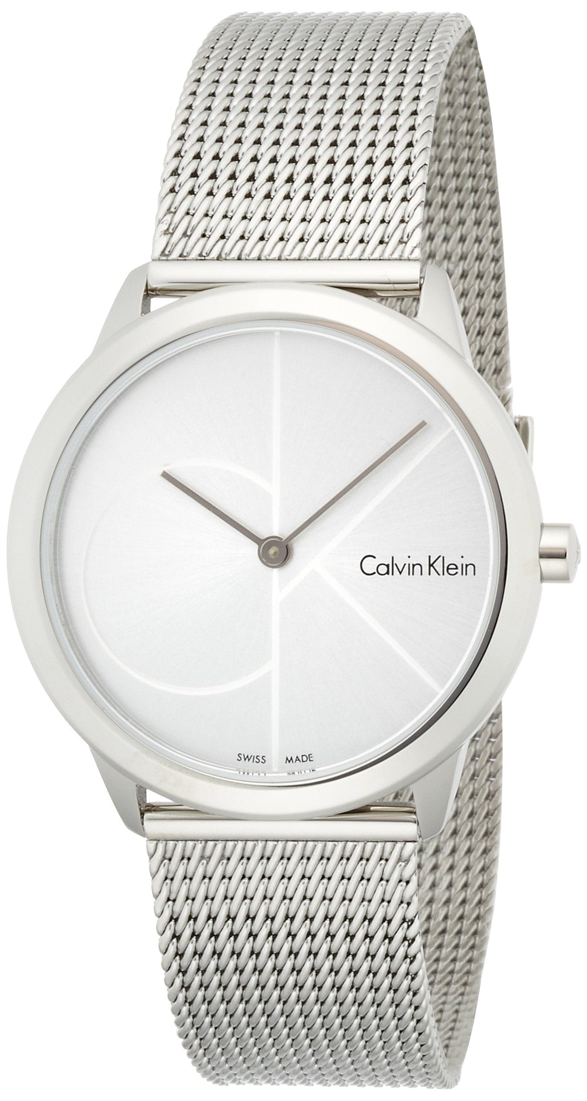  Shop Authentic Calvin Klein Minimal Silver Dial Silver Mesh Bracelet Watch for Women - K3M2212Z - Luxxuri