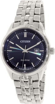  Shop Authentic Citizen Eco Drive Blue Dial Silver Steel Strap Watch For Men - BM7250-56L - Luxxuri