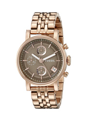  Shop Authentic Fossil Boyfriend Chronograph Brown Dial Rose Gold Steel Strap Watch for Women - ES3494 - Luxxuri