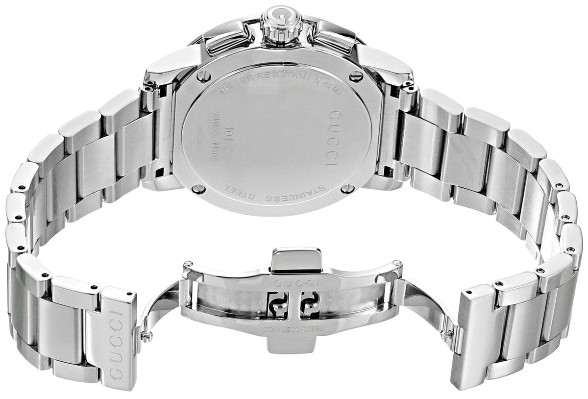  Shop Authentic Gucci G Chrono Black Dial Silver Steel Strap Watch For Men - YA101204 - Luxxuri