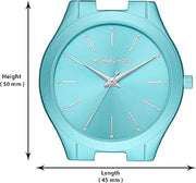  Shop Authentic Michael Kors Slim Runway Blue Dial Blue Steel Strap Watch For Women - MK4525 - Luxxuri