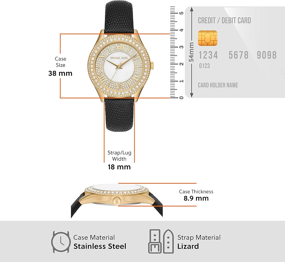  Shop Authentic Michael Kors Harlowe Analog White Dial Black Leather Strap Watch For Women - MK2988 - Luxxuri