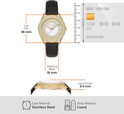 Shop Authentic Michael Kors Harlowe Analog White Dial Black Leather Strap Watch For Women - MK2988 - Luxxuri