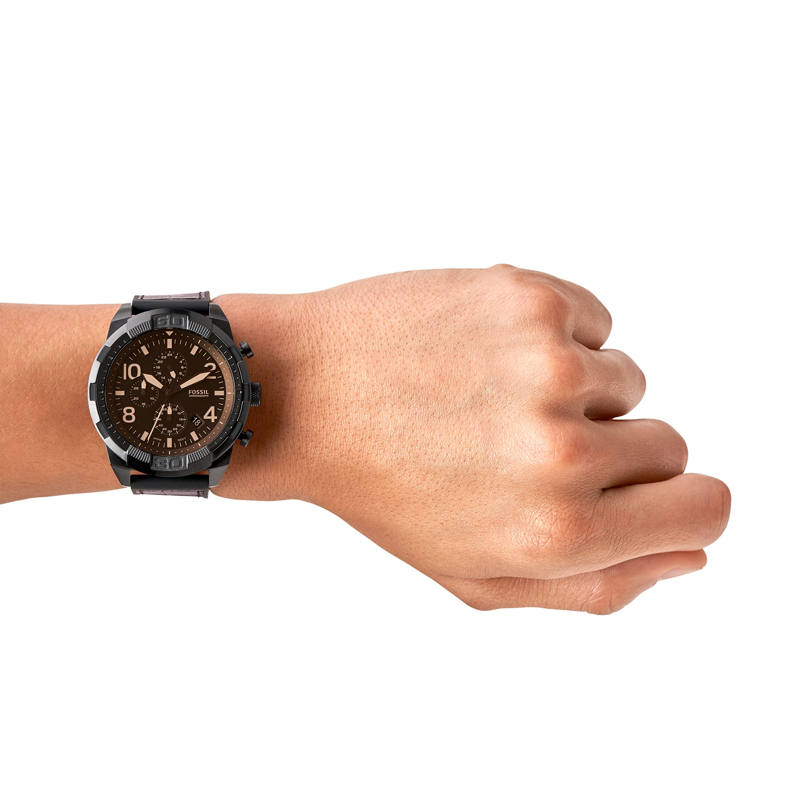  Shop Authentic Fossil Bronson Chronograph Brown Dial Brown Leather Strap Watch for Men - FS5713 - Luxxuri