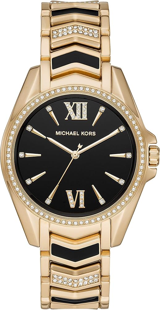  Shop Authentic Michael Kors Whitney Quartz Black Dial Two Tone Steel Strap  Watch For Women - MK6743 - Luxxuri