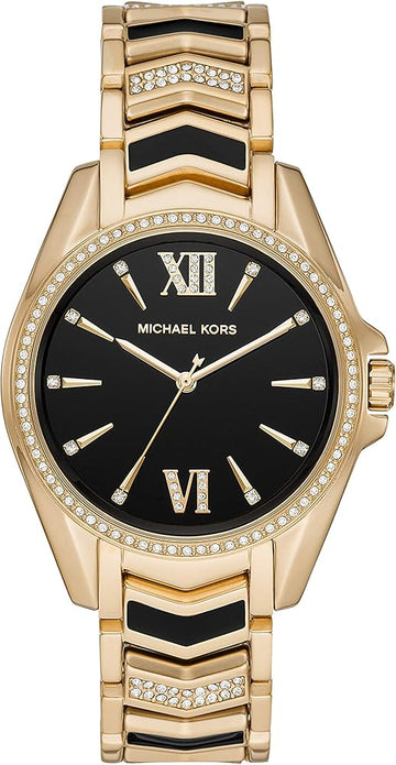  Shop Authentic Michael Kors Whitney Quartz Black Dial Two Tone Steel Strap  Watch For Women - MK6743 - Luxxuri