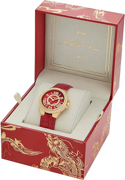  Shop Authentic Michael Kors Camille Three-Hand Red Dial Red Leather Strap Watch for Women - MK4750 - Luxxuri