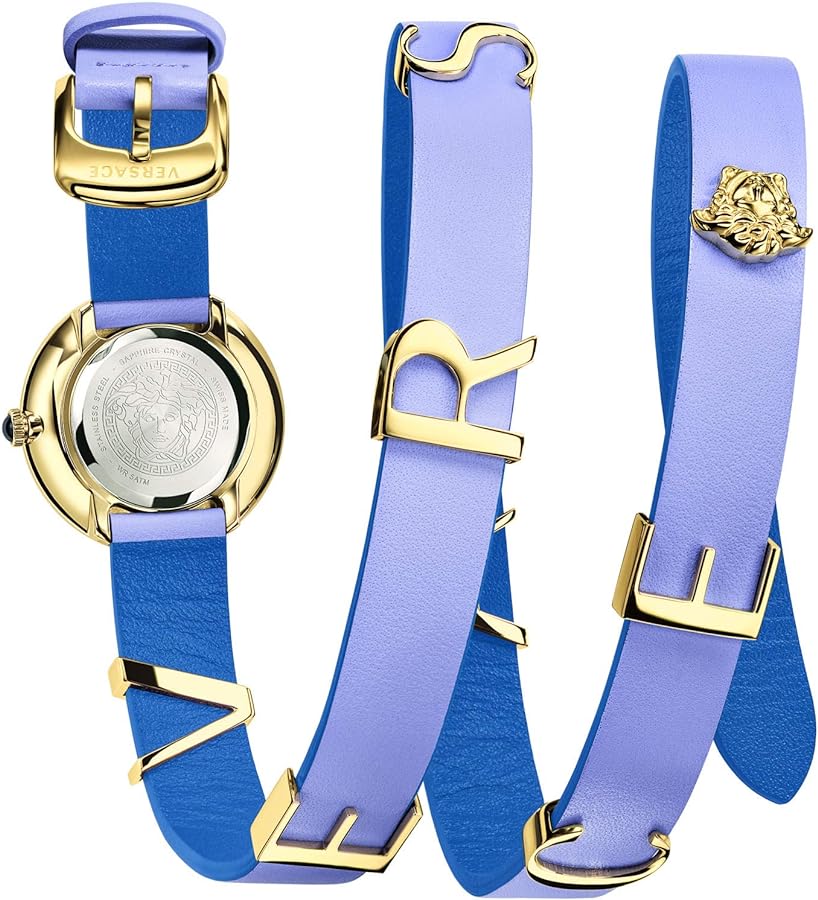  Shop Authentic Versace V-Flare Silver Dial Purple Leather Strap Watch for Women - VEBN00318 - Luxxuri