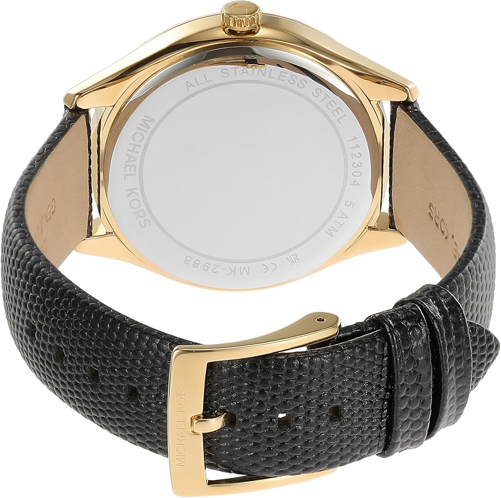 Shop Authentic Michael Kors Harlowe Analog White Dial Black Leather Strap Watch For Women - MK2988 - Luxxuri
