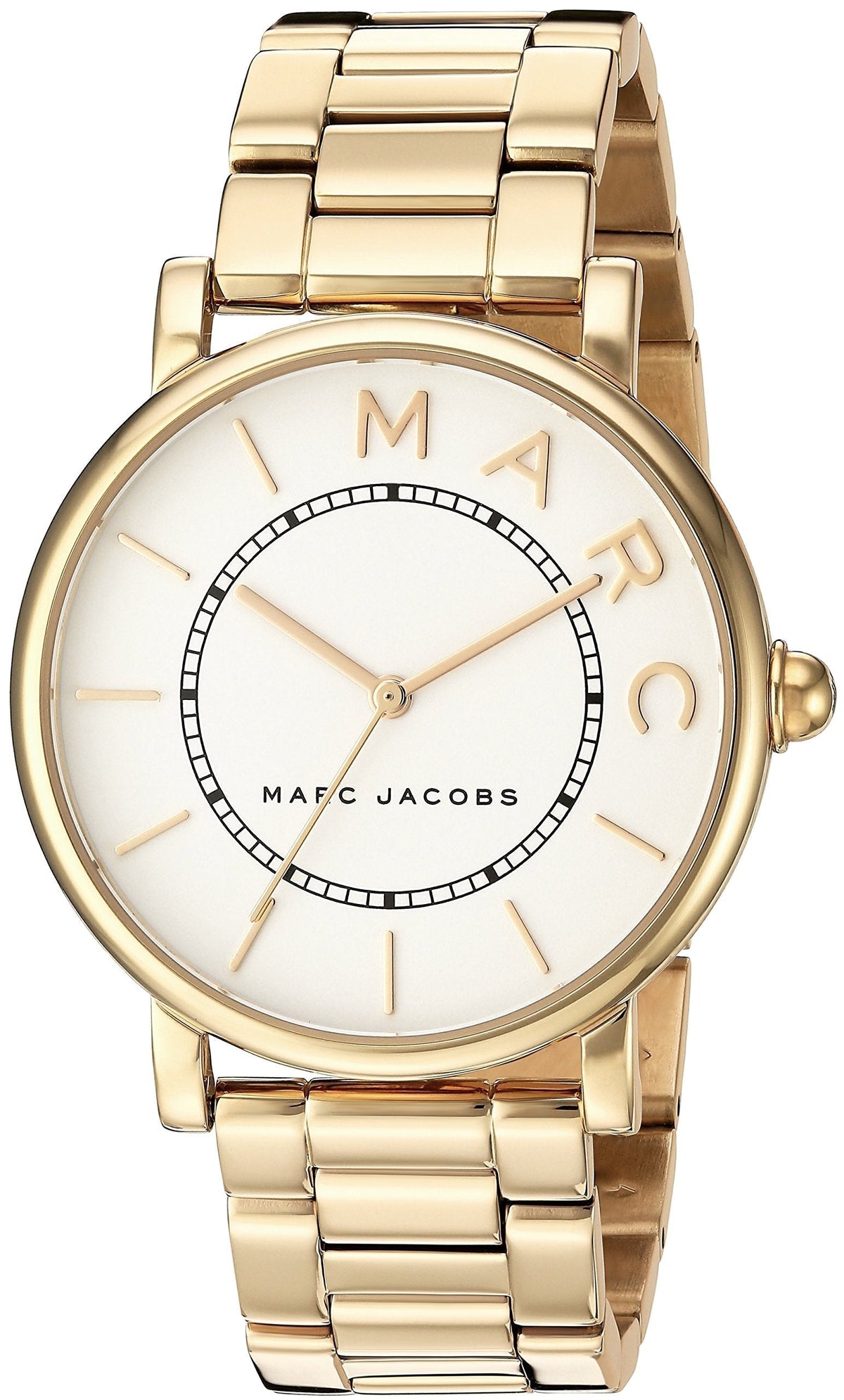  Shop Authentic Marc Jacobs Roxy White Dial Gold Steel Strap Watch for Women - MJ3522 - Luxxuri
