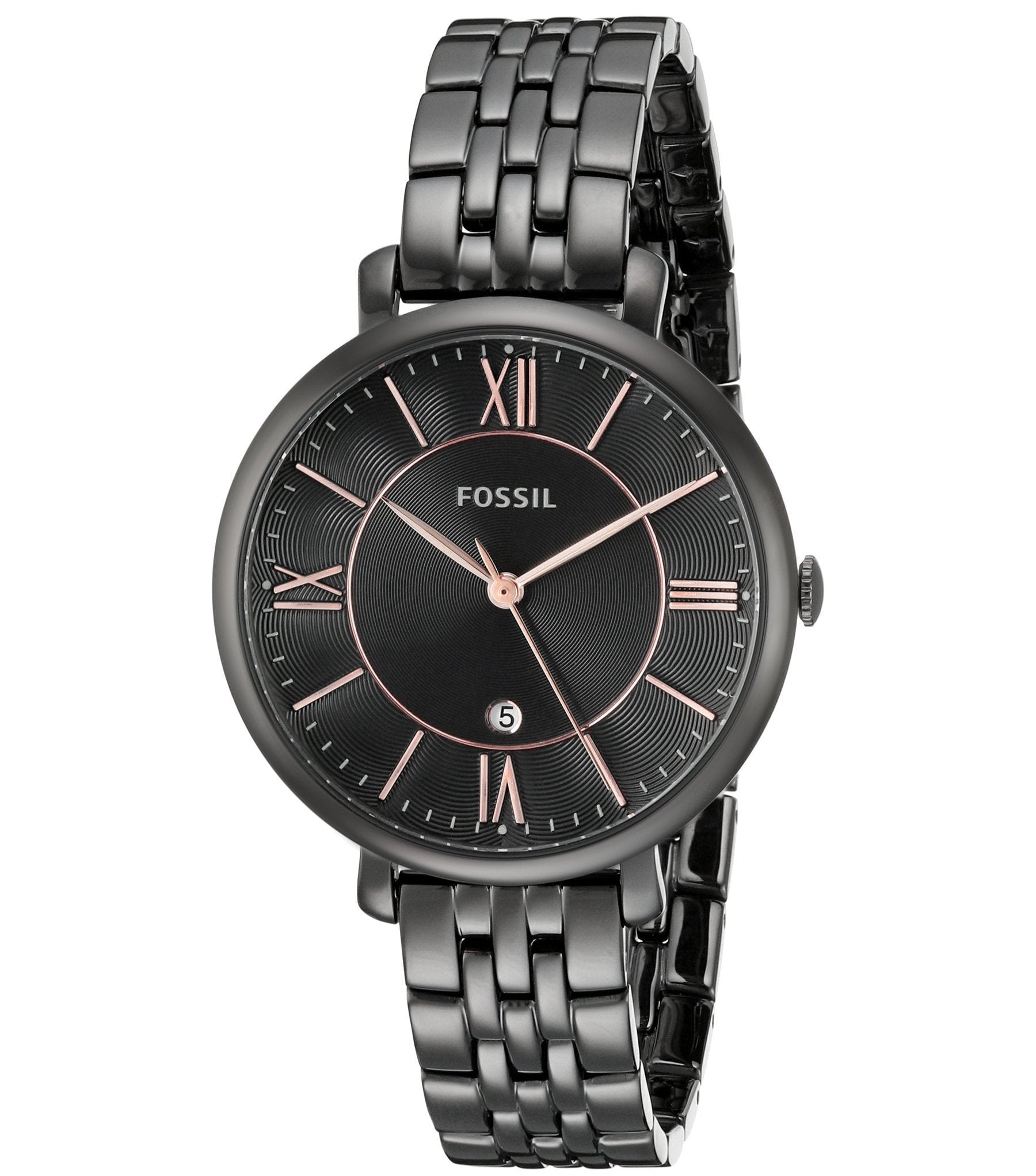  Shop Authentic Fossil Jacqueline Black Dial Black Mesh Bracelet Watch for Women - ES3614 - Luxxuri