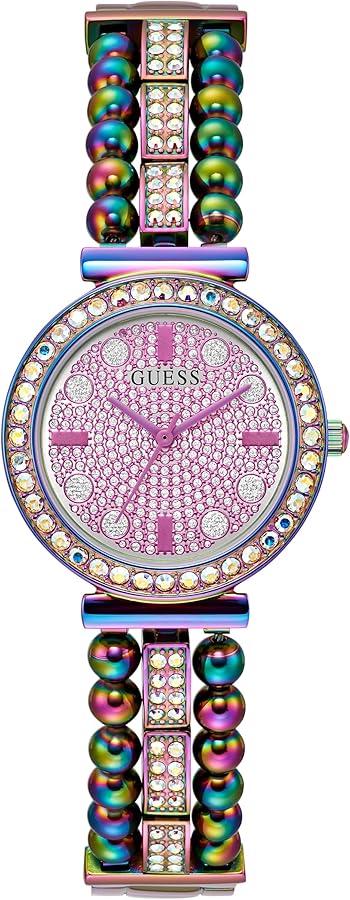  Shop Authentic Guess Intricate Iridescent Crystals Purple Dial Purple Steel Strap Watch for Women - GW0401L4 - Luxxuri