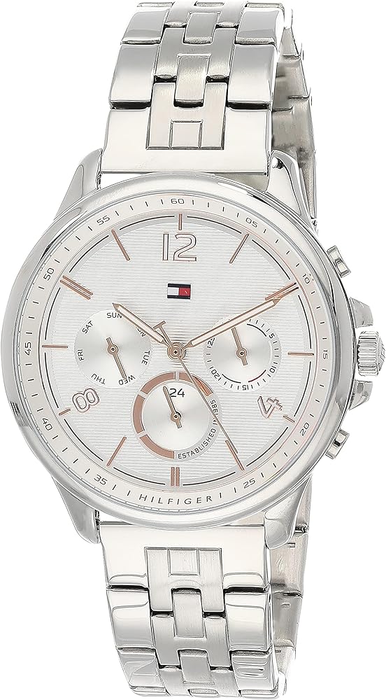 Shop Authentic Tommy Hilfiger Harper Chronograph White Dial Silver Steel Strap Watch For Women - 1782222 - Luxxuri