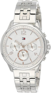  Shop Authentic Tommy Hilfiger Harper Chronograph White Dial Silver Steel Strap Watch For Women - 1782222 - Luxxuri