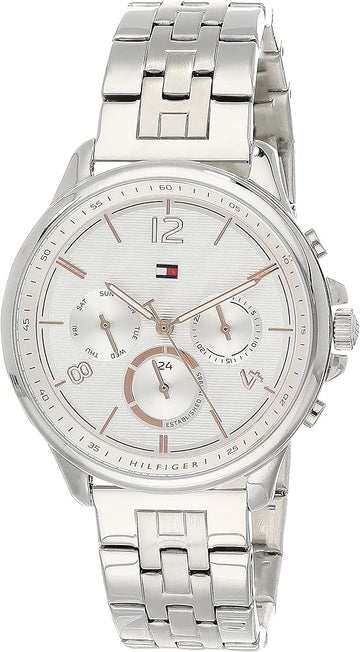  Shop Authentic Tommy Hilfiger Harper Chronograph White Dial Silver Steel Strap Watch For Women - 1782222 - Luxxuri