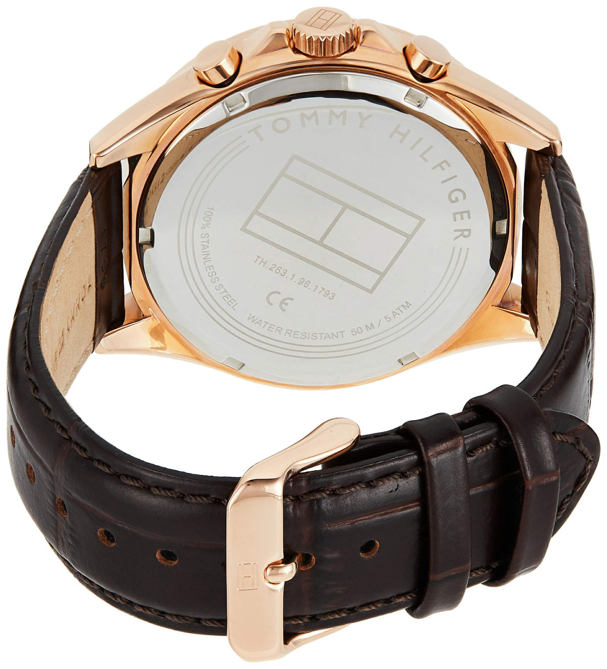  Shop Authentic Tommy Hilfiger Luke Quartz White Dial Brown Leather Strap Watch for Men - 1791118 - Luxxuri
