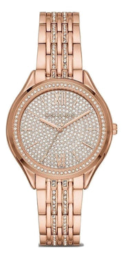  Shop Authentic Michael Kors Cinthia Mother of Pearl Rose Gold Dial Rose Gold Steel Strap Watch for Women - MK3643 - Luxxuri
