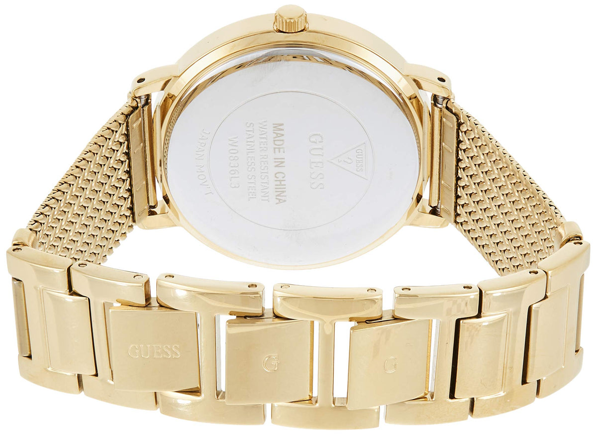  Shop Authentic Guess Willow Two Tine Dial Gold Mesh Bracelet Watch For Women - W0836L3 - Luxxuri