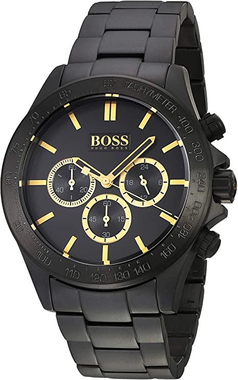  Shop Authentic Hugo Boss Ikon Black Dial Black Steel Strap Watch for Men - 1513278 - Luxxuri