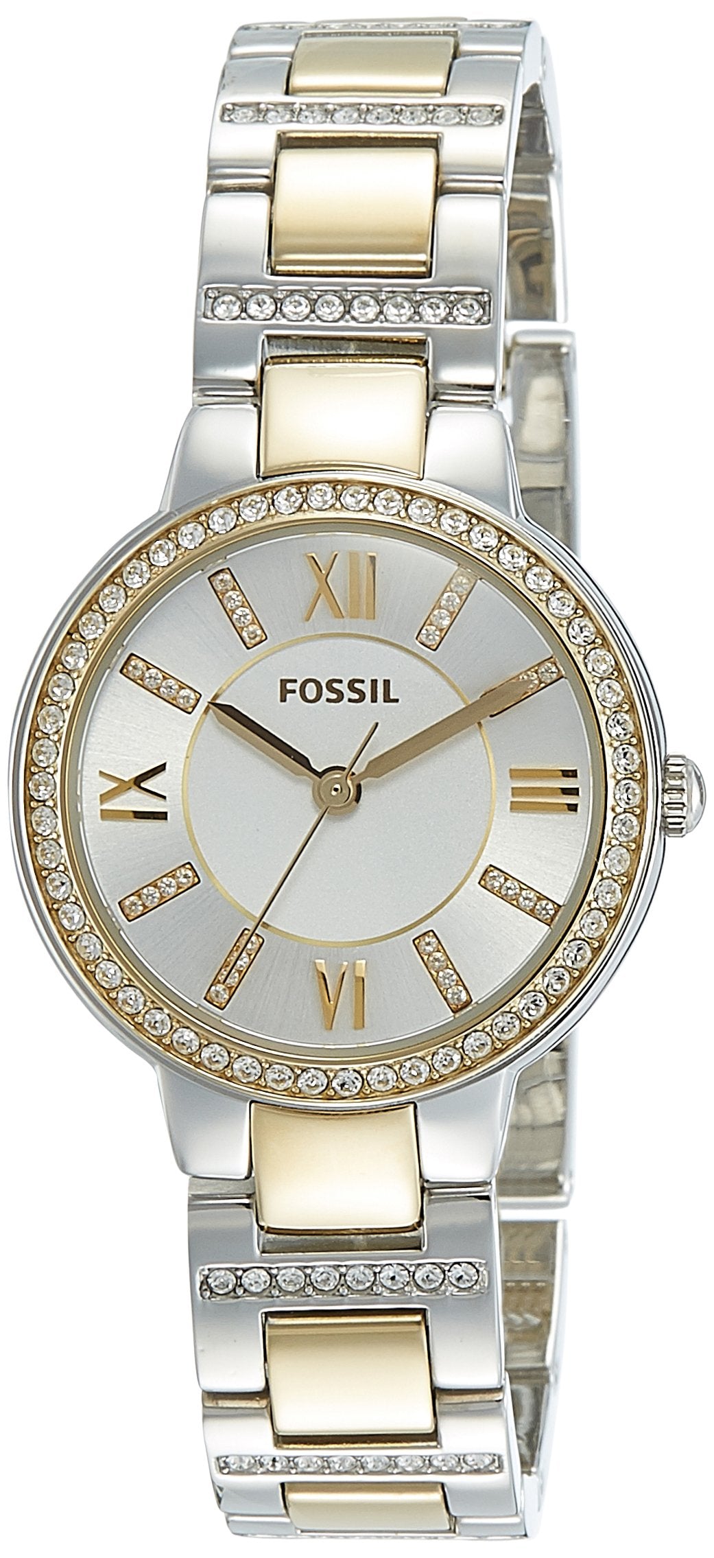  Shop Authentic Fossil Virginia Silver Dial Two Tone Steel Strap Watch for Women - ES3503 - Luxxuri