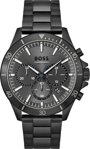  Shop Authentic Hugo Boss Troper Chronograph Grey Dial Grey Steel Strap Watch For Men - 1514058 - Luxxuri