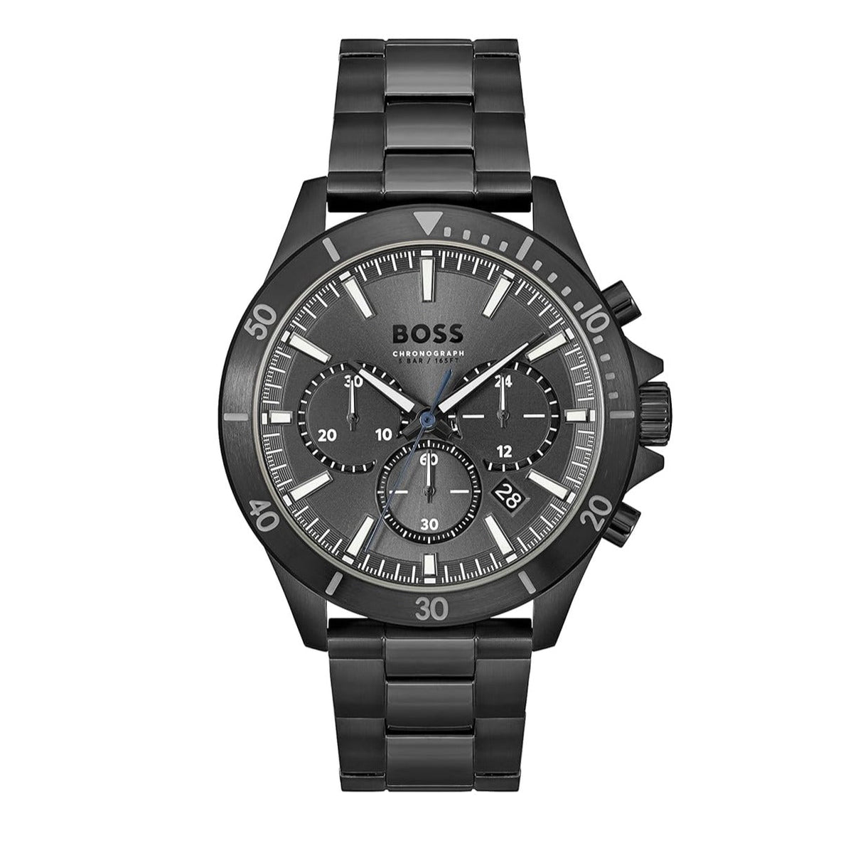  Shop Authentic Hugo Boss Troper Chronograph Grey Dial Grey Steel Strap Watch For Men - 1514058 - Luxxuri