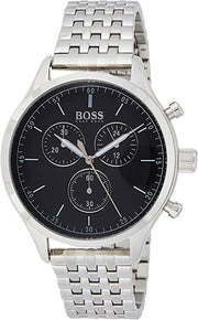  Shop Authentic Hugo Boss Companion Black Dial Silver Steel Strap Watch for Men - 1513652 - Luxxuri
