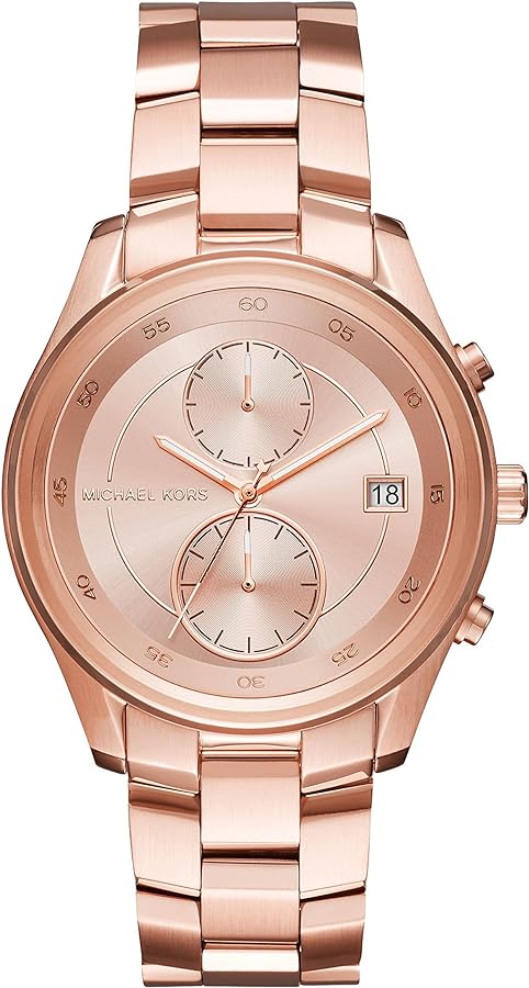  Shop Authentic Michael Kors Briar Quartz Rose Gold Dial Rose Gold Steel Strap Watch For Women - MK6465 - Luxxuri