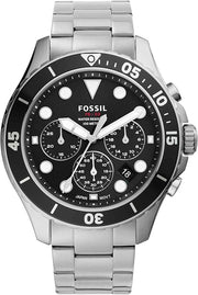  Shop Authentic Fossil FB-03 Chronograph Black Dial Silver Steel Strap Watch for Men - FS5725 - Luxxuri