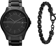  Shop Authentic Armani Exchange Hampton Chronograph Black Dial Black Steel Strap Watch For Men - AX2104 - Luxxuri