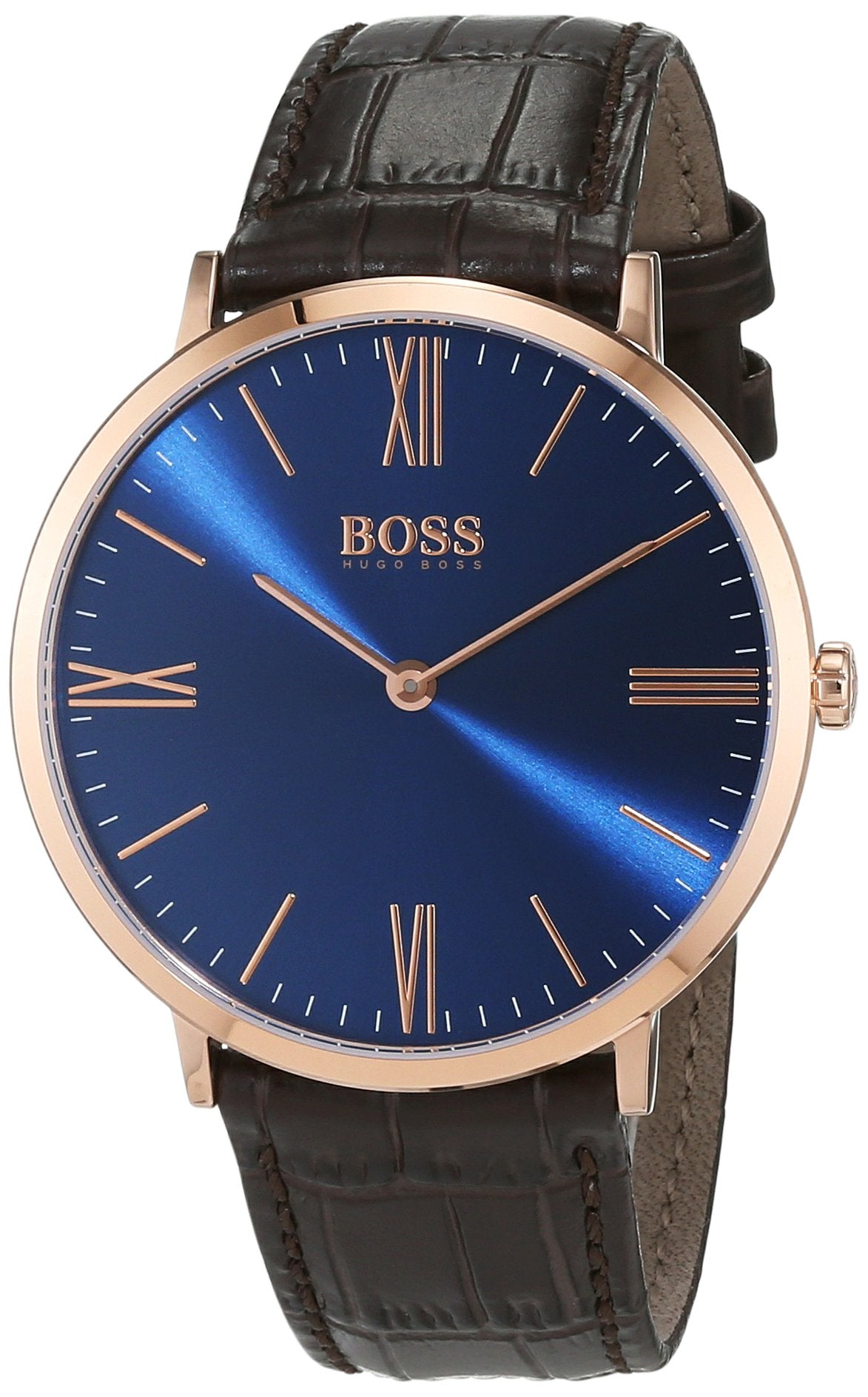  Shop Authentic Hugo Boss Classic Jackson Blue Dial Brown Leather Strap Watch for Men - 1513458 - Luxxuri