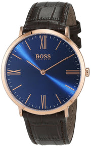  Shop Authentic Hugo Boss Classic Jackson Blue Dial Brown Leather Strap Watch for Men - 1513458 - Luxxuri