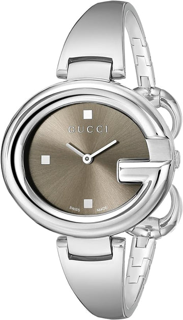  Shop Authentic Gucci Guccissima Brown Dial Silver Steel Strap Watch For Women - YA134302 - Luxxuri