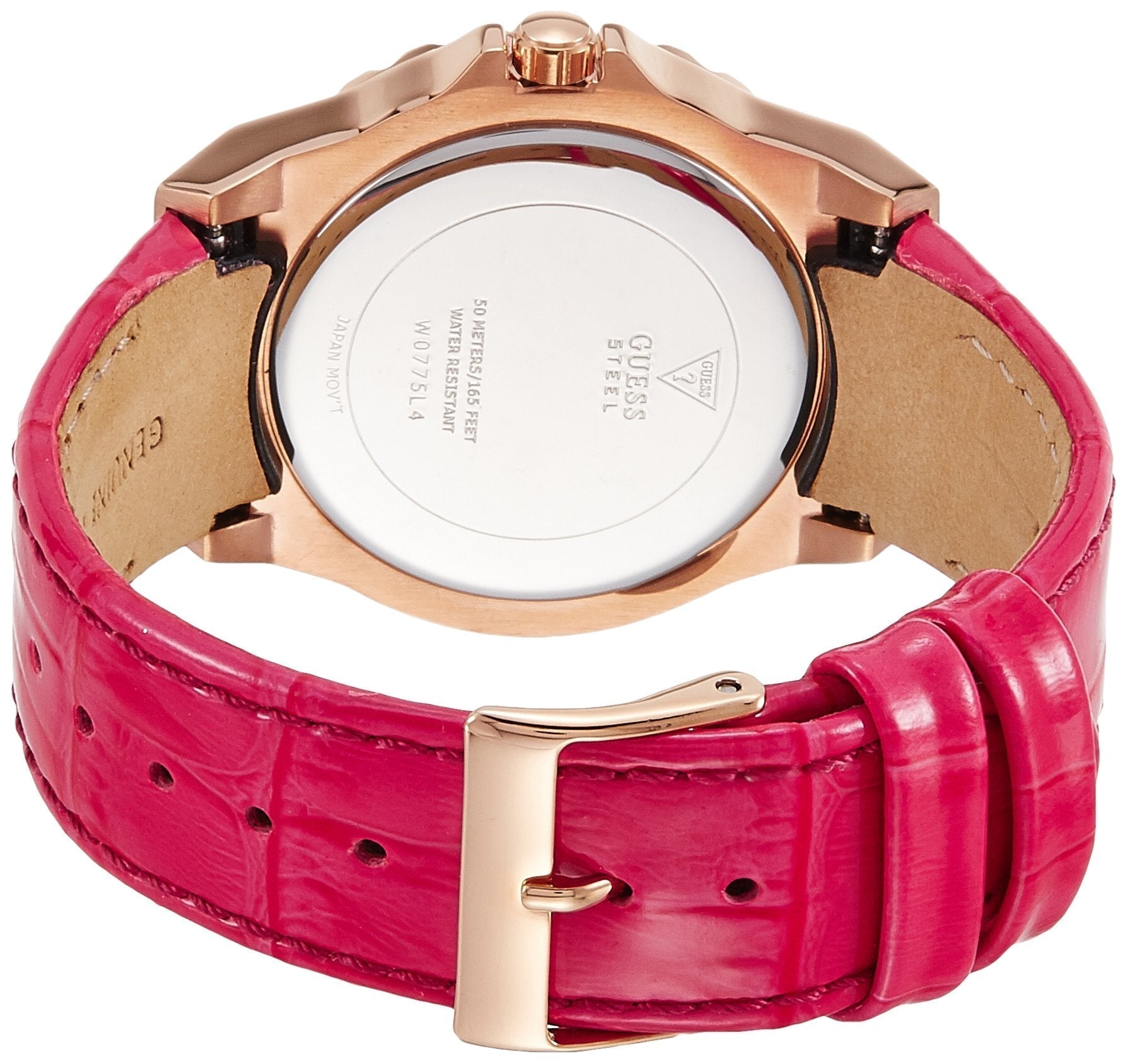  Shop Authentic Guess Limelight Quartz Multicolor Dial Red Leather Strap Watch For Women - W0775L4 - Luxxuri