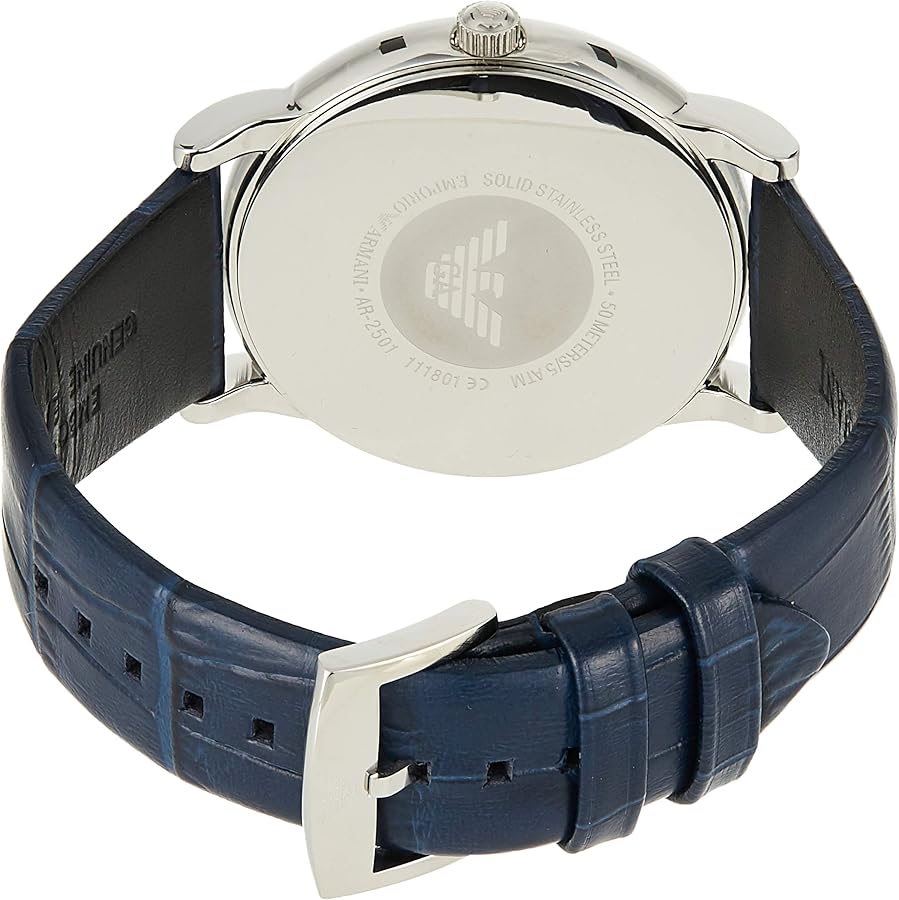  Shop Authentic Emporio Armani Dress Quartz Blue Dial Blue Leather Strap Watch For Men - AR2501 - Luxxuri