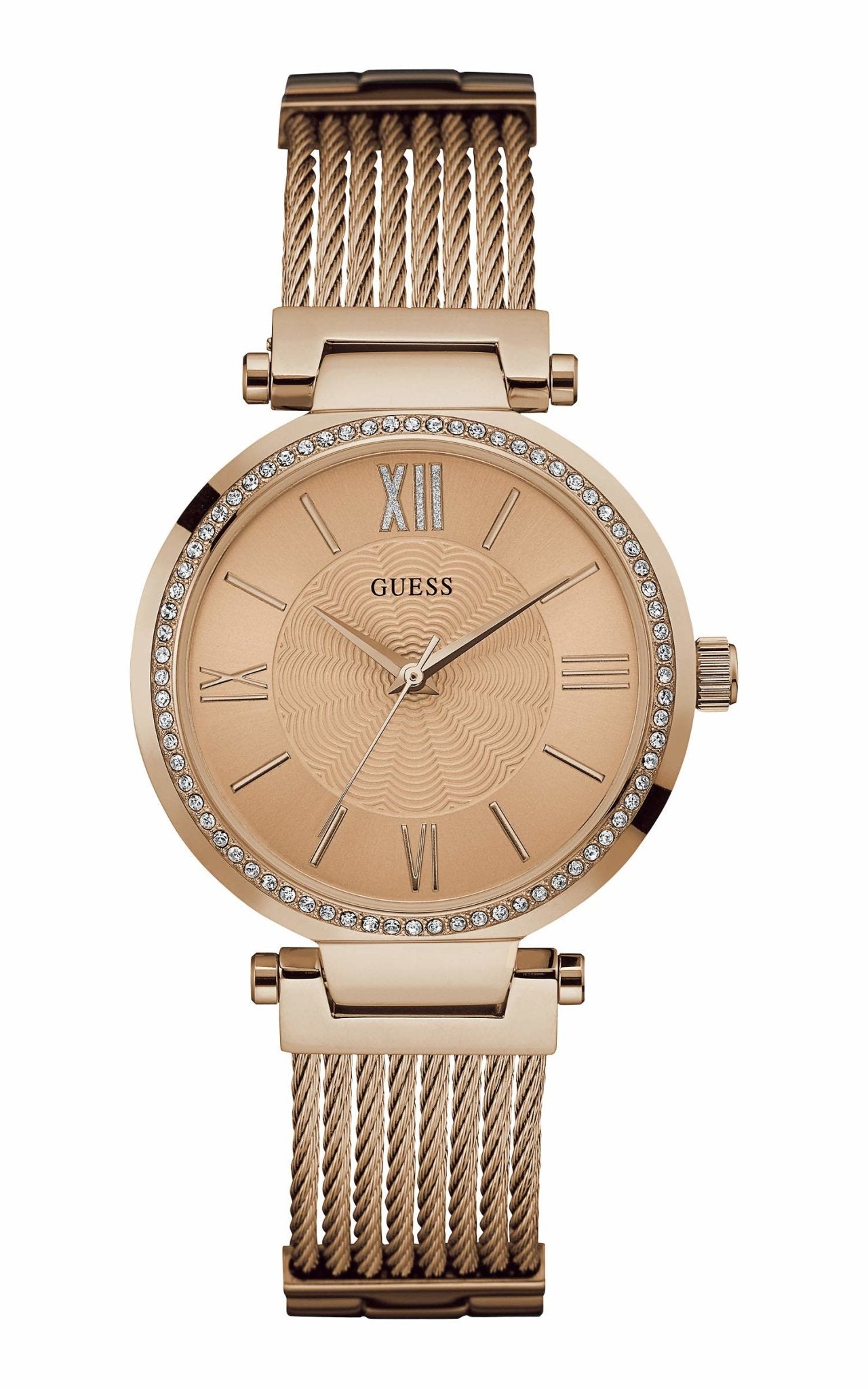  Shop Authentic Guess Soho Rose Gold Dial Stainless Steel Watch For Women - W0638L4 - Luxxuri