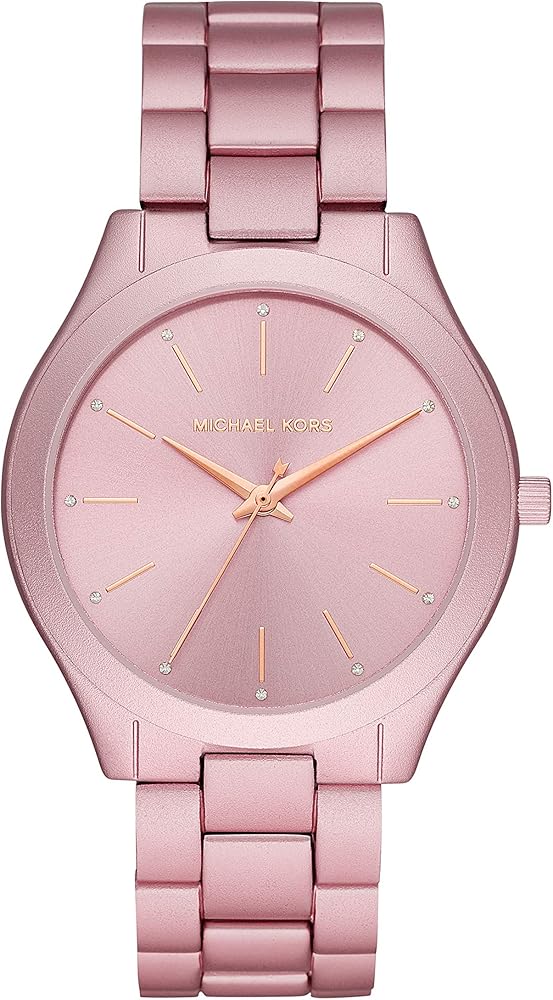  Shop Authentic Michael Kors Slim Runway Pink Dial Pink Steel Strap Watch For Women - MK4456 - Luxxuri
