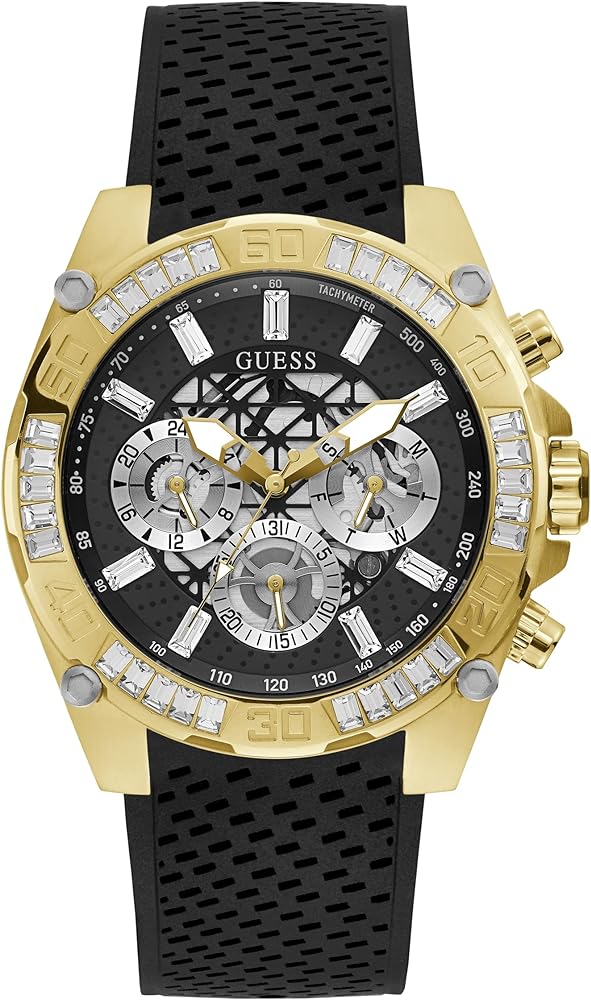  Shop Authentic Guess Trophy Multifunction Black Dial Black Rubber Strap Watch for Men - GW0333G2 - Luxxuri